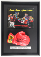 Mike Tyson Signed Custom Framed Boxing Glove Display with Leroy Neiman Art Print On-Site Program (PSA & Tyson) at PristineAuction.com