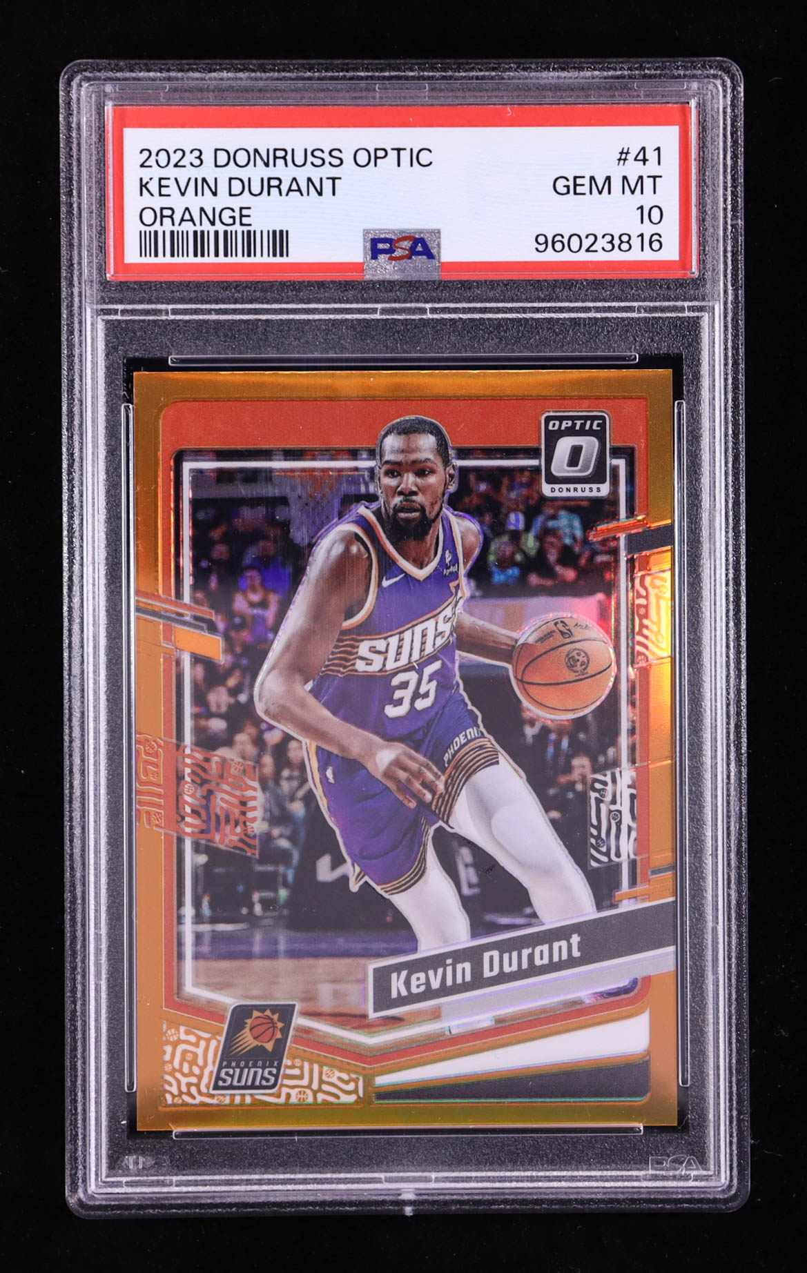 Kevin Durant 2023-24 Donruss Optic Orange #41 #096/199 (PSA 10) at PristineAuction.com Kevin Durant 2023-24 Donruss Optic Orange #41 #096/199 (PSA 10) at PristineAuction.com