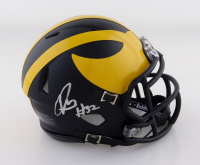 Jaylen Harrell Signed Michigan Wolverines Speed Mini Helmet (Schwartz) at PristineAuction.com