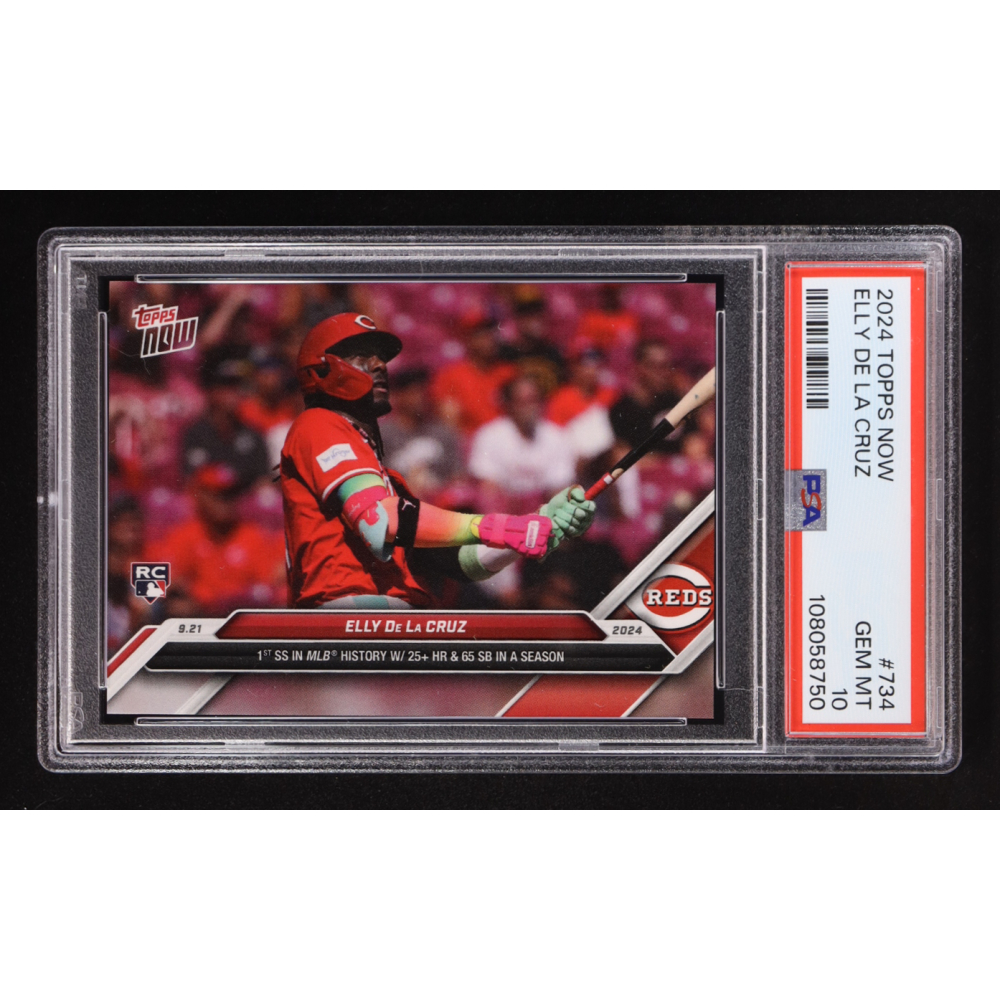 Elly De La Cruz 2024 Topps Now #734 RC (PSA 10) at PristineAuction.com