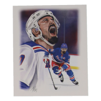 "Kreider" Rangers 8x10 Lithograph By Alex Douglas (ArtByAD.CA) at PristineAuction.com