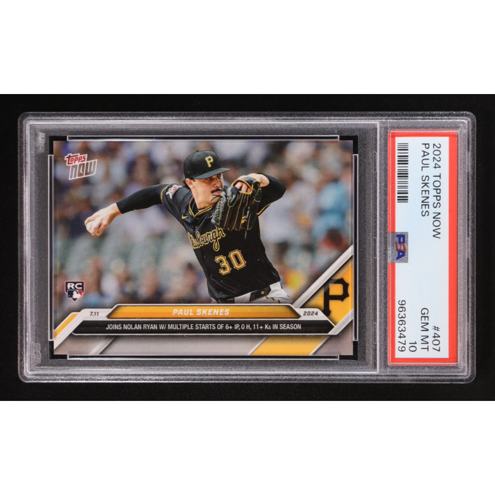 Paul Skenes 2024 Topps Now #407 RC (PSA 10) at PristineAuction.com