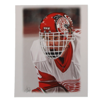 "The Dominator of Detroit" Red Wings 8x10 Lithograph By Alex Douglas (ArtByAD.CA) at PristineAuction.com