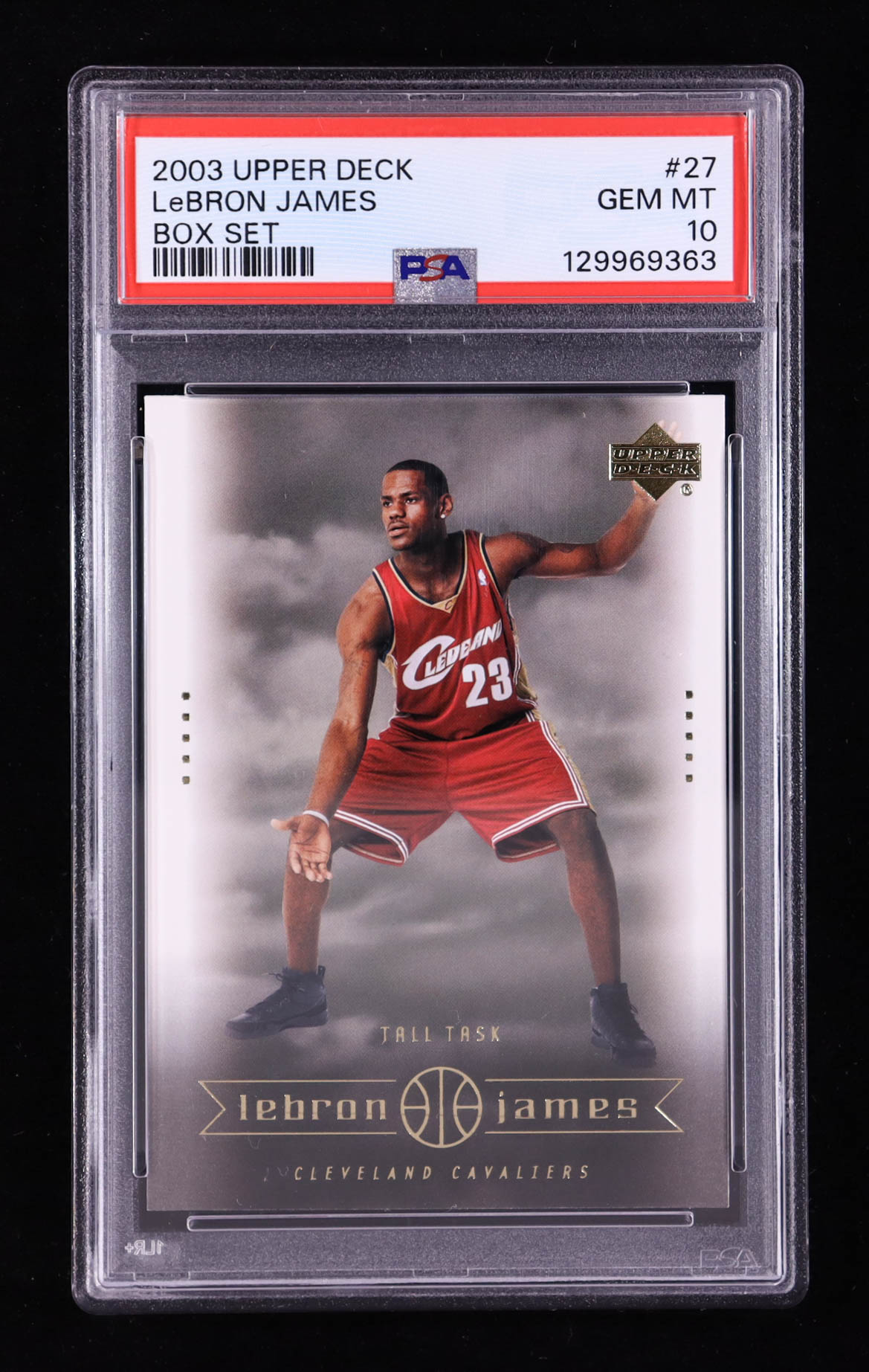 LeBron James 2003 Upper Deck LeBron James Box Set #27 RC / Tall Task (PSA 10) at PristineAuction.com LeBron James 2003 Upper Deck LeBron James Box Set #27 RC / Tall Task (PSA 10) at PristineAuction.com