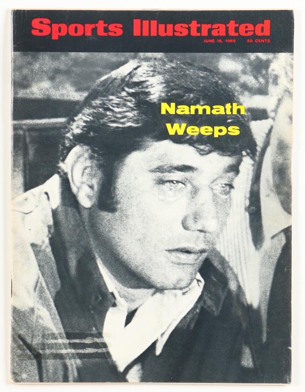 1969 "Namath Weeps" Sports Illustrated Magazine at PristineAuction.com 1969 "Namath Weeps" Sports Illustrated Magazine at PristineAuction.com