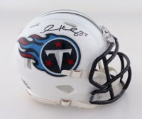 Derrick Mason Signed Titans Throwback Alternate Speed Mini Helmet (Schwartz) at PristineAuction.com