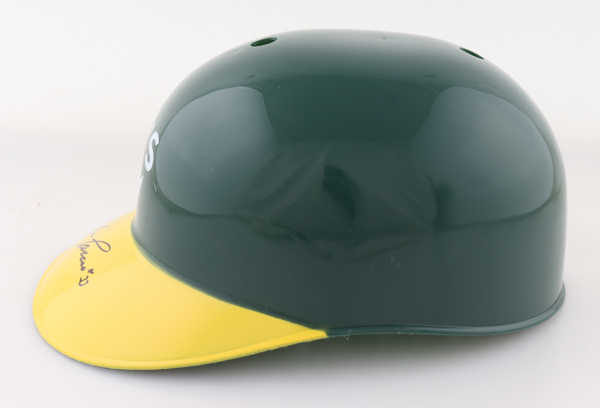 Jose Canseco Signed Athletics Full-Size Batting Helmet (Schwartz) at PristineAuction.com Jose Canseco Signed Athletics Full-Size Batting Helmet (Schwartz) at PristineAuction.com