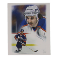 "Anderson" Oilers 8x10 Lithograph By Alex Douglas (ArtByAD.CA) at PristineAuction.com
