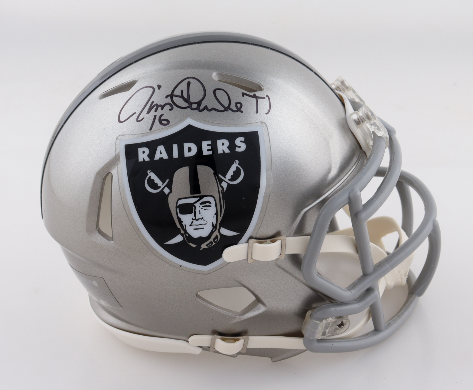 Jim Plunkett Signed Raiders Flash Alternate Speed Mini Helmet (Schwartz) at PristineAuction.com Jim Plunkett Signed Raiders Flash Alternate Speed Mini Helmet (Schwartz) at PristineAuction.com