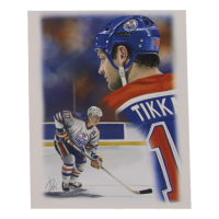 "Tikkanen" Oilers 8x10 Lithograph By Alex Douglas (ArtByAD.CA) at PristineAuction.com