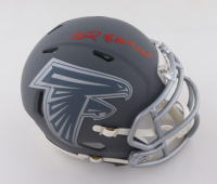 Andre Rison Signed Falcons Slate Alternate Speed Mini Helmet Inscribed "Bad Moon" (Schwartz) at PristineAuction.com