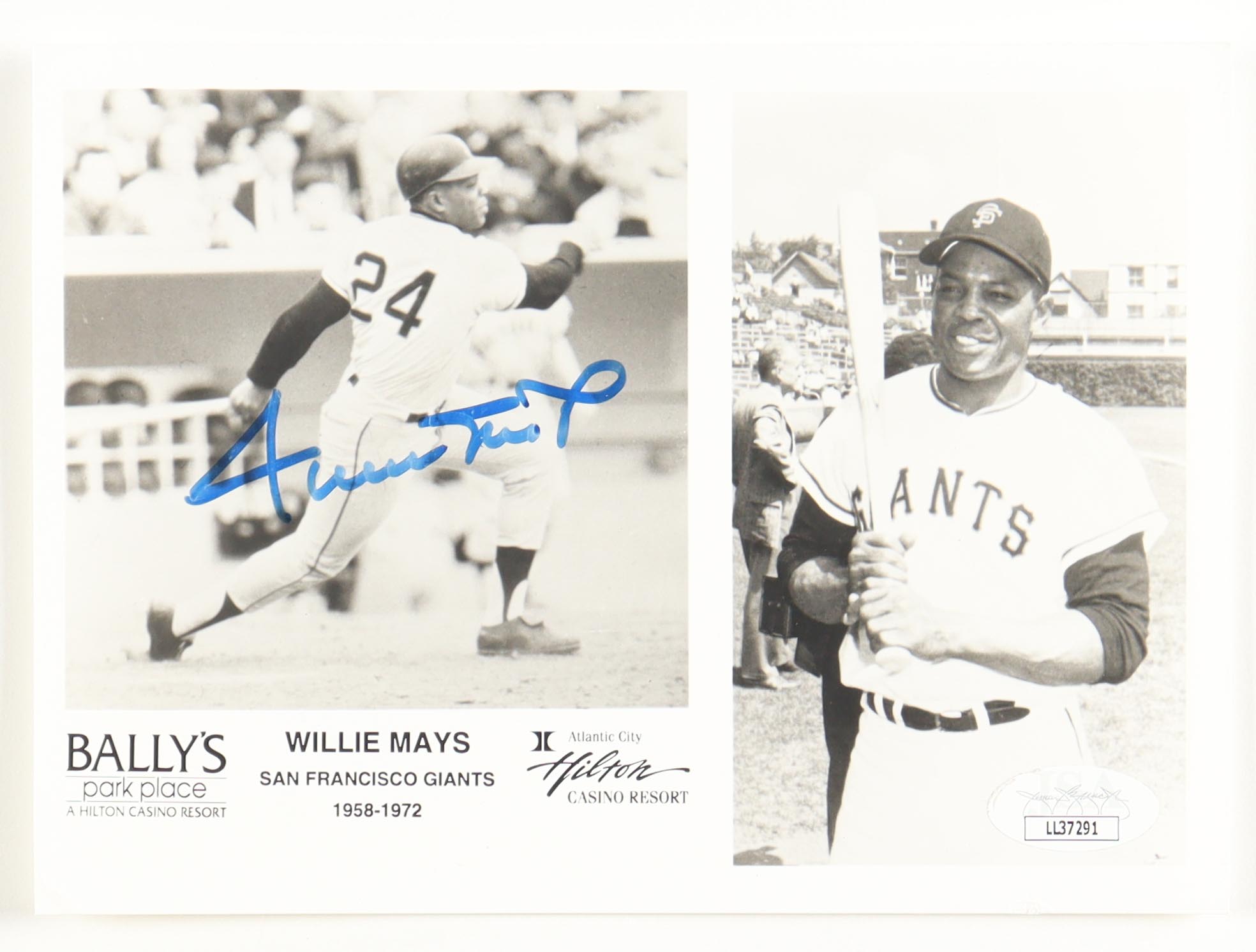 Willie Mays Signed Giants Bally's Casino 5x7 Photo (JSA) at PristineAuction.com Willie Mays Signed Giants Bally's Casino 5x7 Photo (JSA) at PristineAuction.com