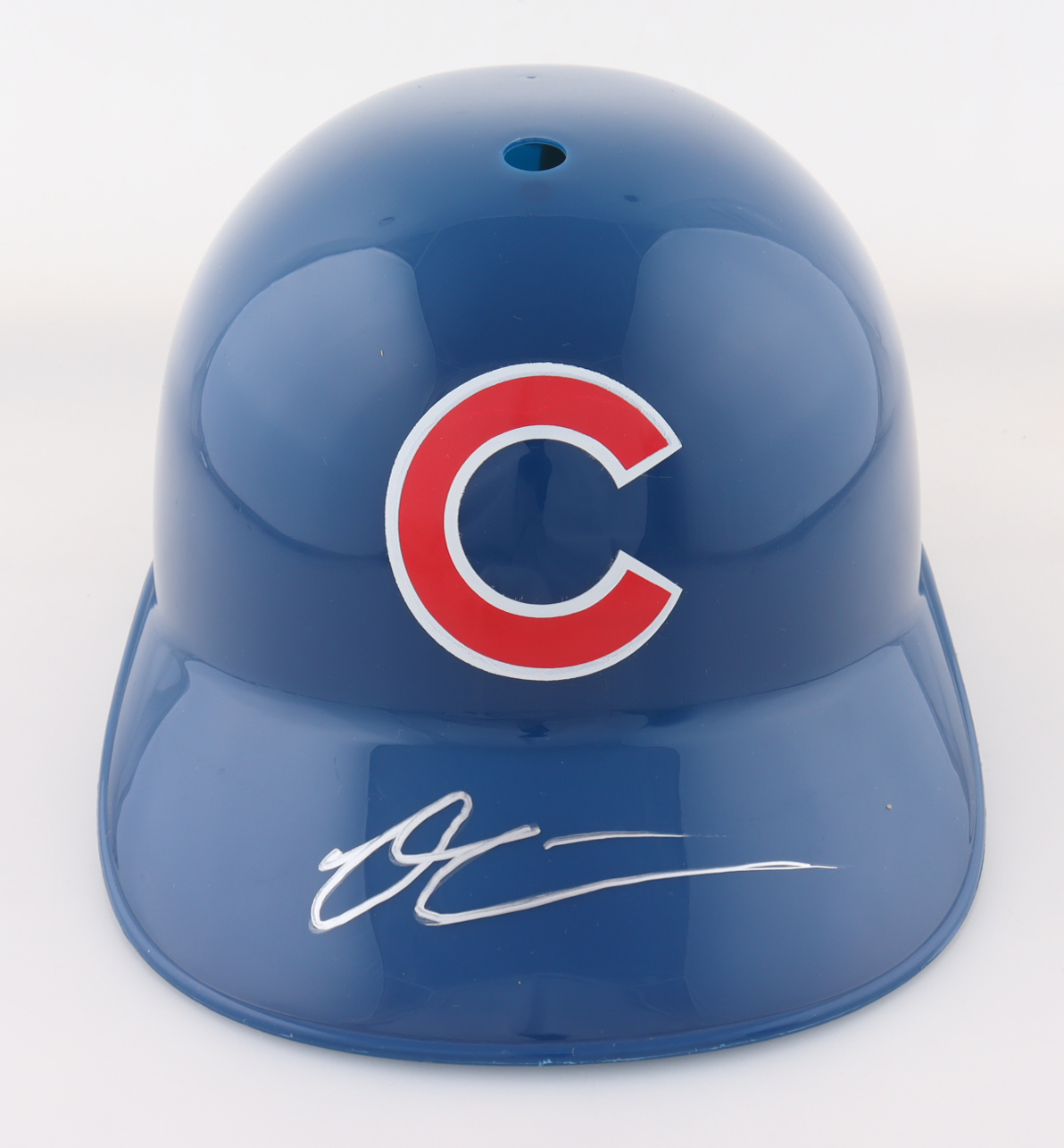 Owen Caissie Signed Cubs Full-Size Batting Helmet (Schwartz) at PristineAuction.com Owen Caissie Signed Cubs Full-Size Batting Helmet (Schwartz) at PristineAuction.com