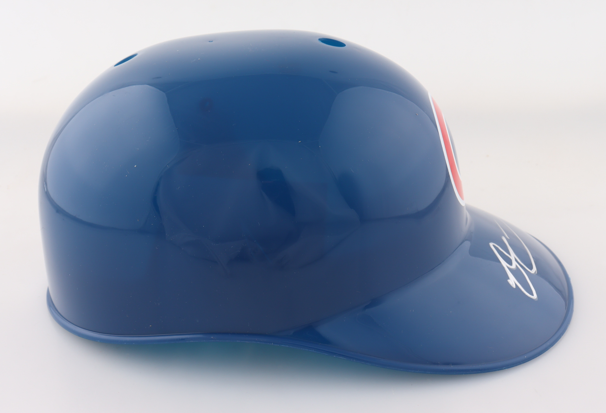 Owen Caissie Signed Cubs Full-Size Batting Helmet (Schwartz) at PristineAuction.com Owen Caissie Signed Cubs Full-Size Batting Helmet (Schwartz) at PristineAuction.com