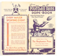 1933 "The Football Fan's" Dope-Book Soft Cover Book with Schedule at PristineAuction.com
