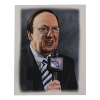 "Sam Rosen" Rangers 8x10 Lithograph By Alex Douglas (ArtByAD.CA) at PristineAuction.com