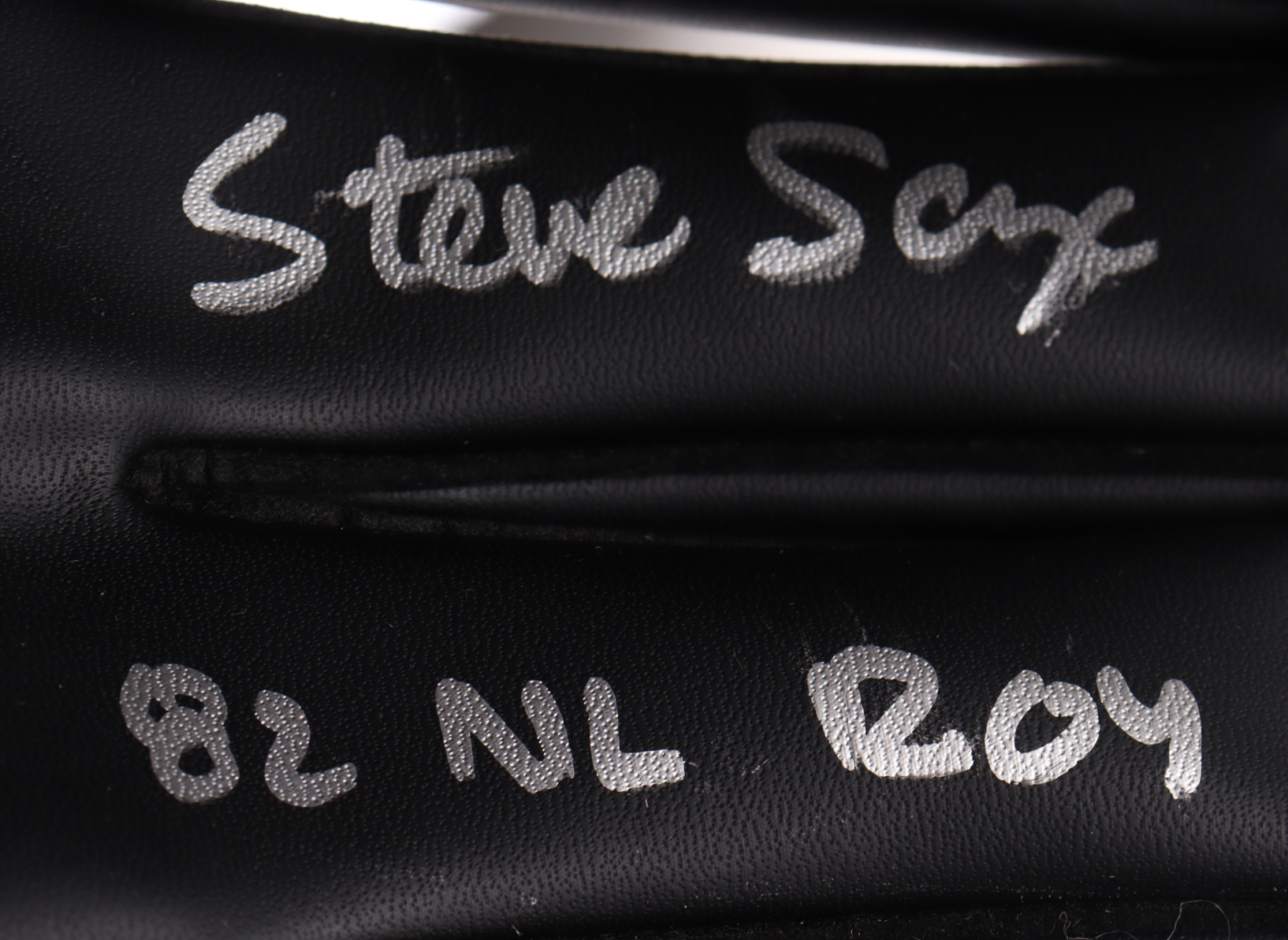 Steve Sax Signed Franklin Baseball Glove Inscribed "82 NL ROY" (Schwartz) at PristineAuction.com Steve Sax Signed Franklin Baseball Glove Inscribed "82 NL ROY" (Schwartz) at PristineAuction.com
