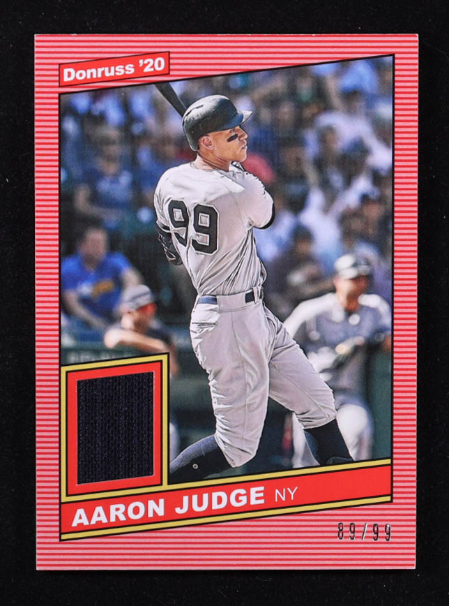Aaron Judge 2020 Donruss Retro '86 Materials Red #16 #89/99 at PristineAuction.com Aaron Judge 2020 Donruss Retro '86 Materials Red #16 #89/99 at PristineAuction.com