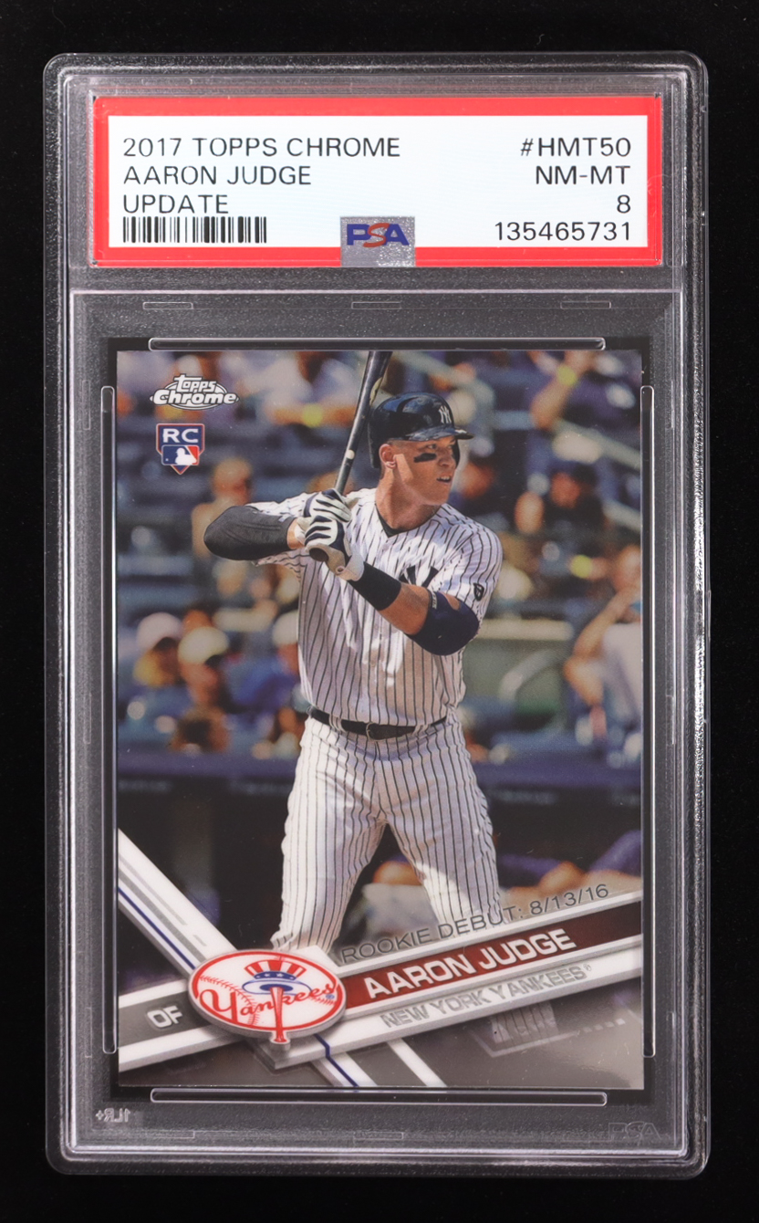 Aaron Judge 2017 Topps Chrome Update #HMT50 RD RC (PSA 8) at PristineAuction.com Aaron Judge 2017 Topps Chrome Update #HMT50 RD RC (PSA 8) at PristineAuction.com