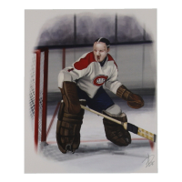 "The Original Masked Man" Canadiens 8x10 Lithograph By Alex Douglas (ArtByAD.CA) at PristineAuction.com