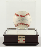"300 Game Winners" OAL Baseball with Display Case Signed by (8) with Tom Seaver, Warren Spahn, Nolan Ryan, Steve Carlton (JSA) at PristineAuction.com