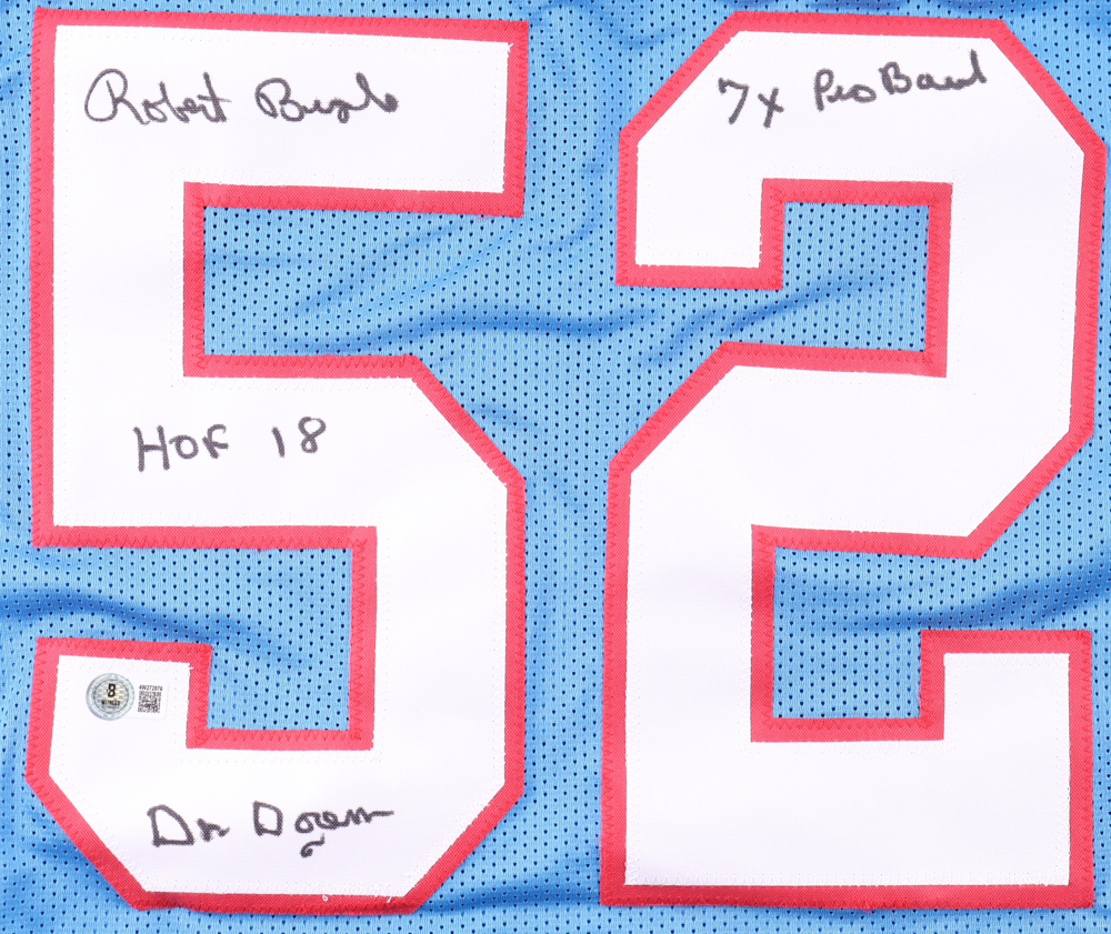 Robert Brazile Signed Jersey Inscribed "HOF 18", "Dr. Doom" & "7x Pro Bowl" (Beckett) at PristineAuction.com Robert Brazile Signed Jersey Inscribed "HOF 18", "Dr. Doom" & "7x Pro Bowl" (Beckett) at PristineAuction.com