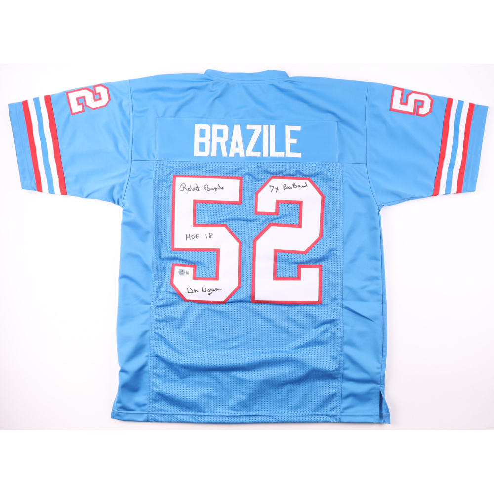 Robert Brazile Signed Jersey Inscribed "HOF 18", "Dr. Doom" & "7x Pro Bowl" (Beckett) at PristineAuction.com