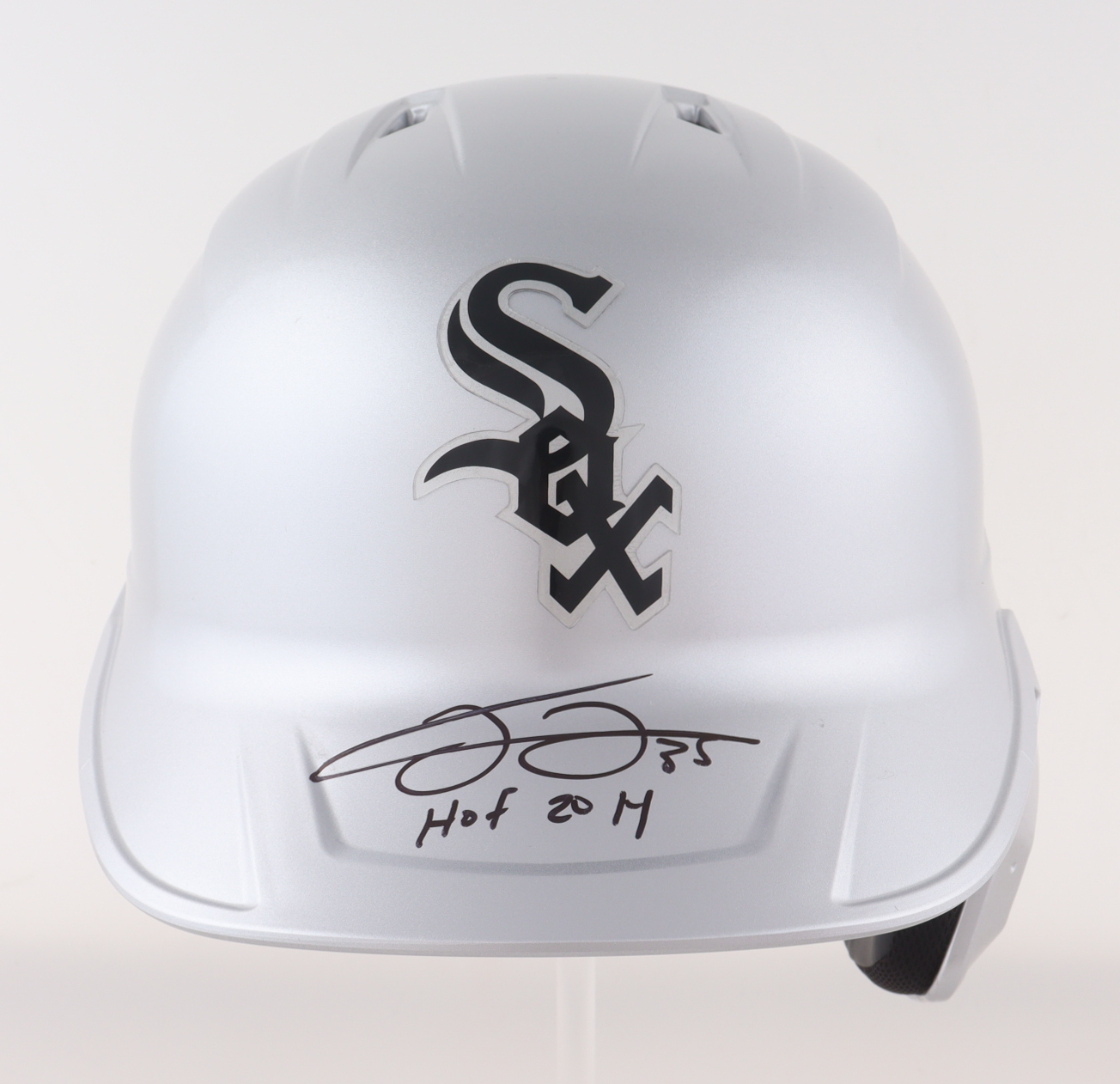 Frank Thomas Signed White Sox Full-Size Chrome Batting Helmet Inscribed "HOF 2014" (Schwartz) at PristineAuction.com Frank Thomas Signed White Sox Full-Size Chrome Batting Helmet Inscribed "HOF 2014" (Schwartz) at PristineAuction.com