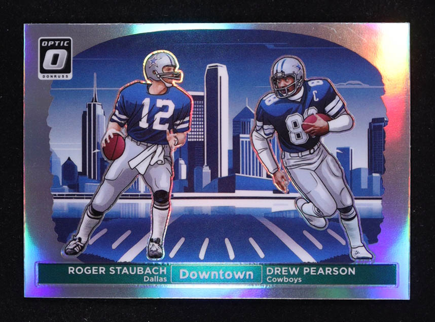 Drew Pearson / Roger Staubach 2024 Donruss Optic Downtown Duos #12 at PristineAuction.com Drew Pearson / Roger Staubach 2024 Donruss Optic Downtown Duos #12 at PristineAuction.com