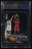 Michael Jordan 1995-96 Collector's Choice International Northern European #143 With Player Worn Swatch (BGS) at PristineAuction.com