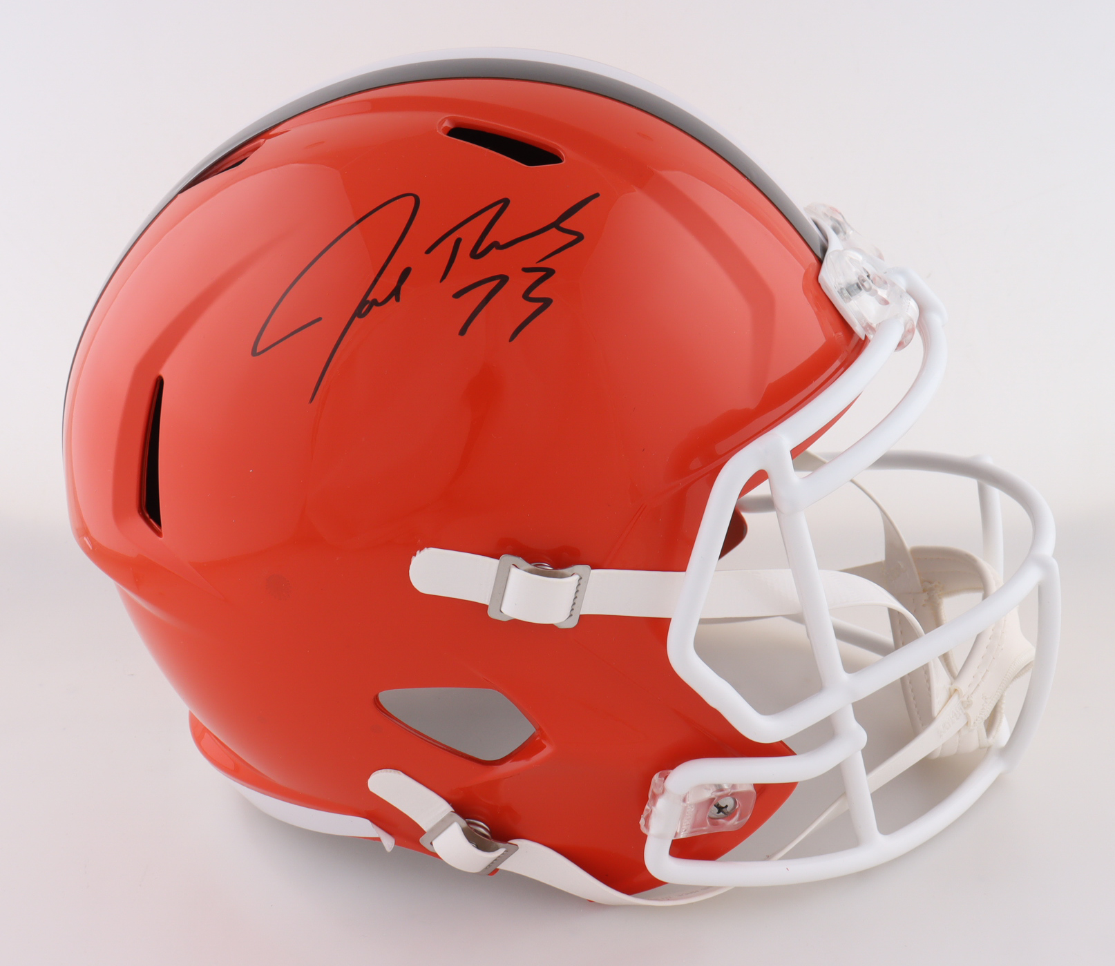 Joe Thomas Signed Browns Full-Size Speed Helmet (Schwartz) at PristineAuction.com Joe Thomas Signed Browns Full-Size Speed Helmet (Schwartz) at PristineAuction.com