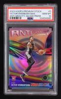 Victor Wembanyama 2023-24 Hoops Premium Stock Anti Gravity Silver Prizm #5 RC (PSA 10) at PristineAuction.com