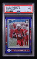 Marvin Harrison Jr. 2024 Donruss Optic Blue Glitter #276 RR RC (PSA 9) at PristineAuction.com