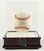 Yogi Berra Signed OAL Baseball with Display Case & Yankees Logo Pin (UDA) at PristineAuction.com