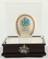 Nolan Ryan Signed 1995 All-Star Game Logo Baseball with Display Case with All-Star Game Pin (PSA) at PristineAuction.com