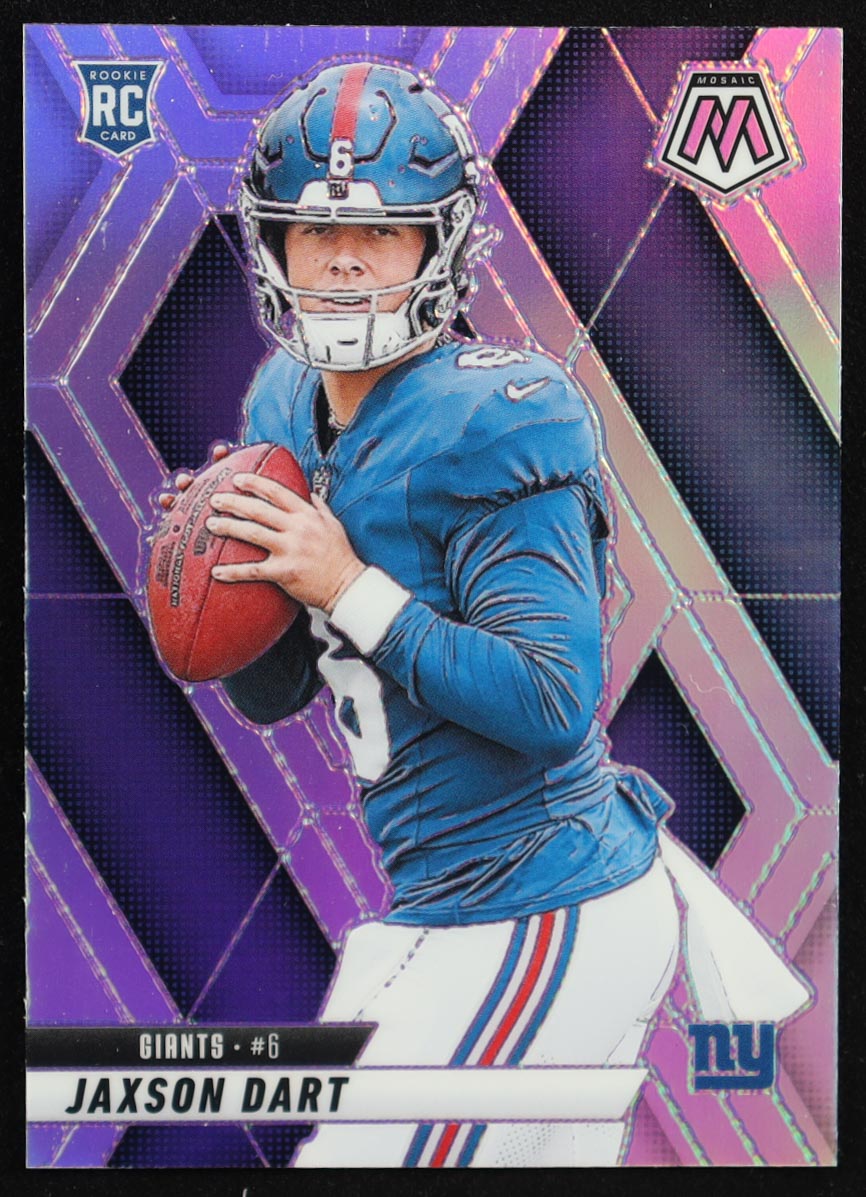 Jaxson Dart 2025 Panini Mosaic Silver #362 RC at PristineAuction.com Jaxson Dart 2025 Panini Mosaic Silver #362 RC at PristineAuction.com