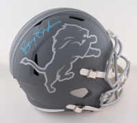 Barry Sanders Signed Lions Full-Size Slate Alternate Speed Helmet (Schwartz) at PristineAuction.com