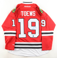 Jonathan Toews Signed Blackhawks Reebok Captain's Authentic Jersey With 2013 Stanley Cup Champions Patch  (JSA & AJ Sports World) at PristineAuction.com
