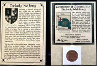 "The Lucky Irish Penny" Oversized Penny in Album at PristineAuction.com