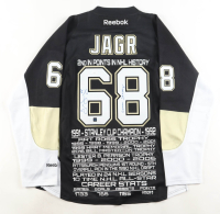 Jaromir Jagr Signed Penguins CCM Authentic Career Highlight Stat Jersey Inscribed "Career Jersey" (JSA & COJO) at PristineAuction.com