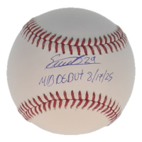 Samuel Basallo Signed OML Baseball Inscribed "MLB Debut 8/17/25" (Beckett) at PristineAuction.com