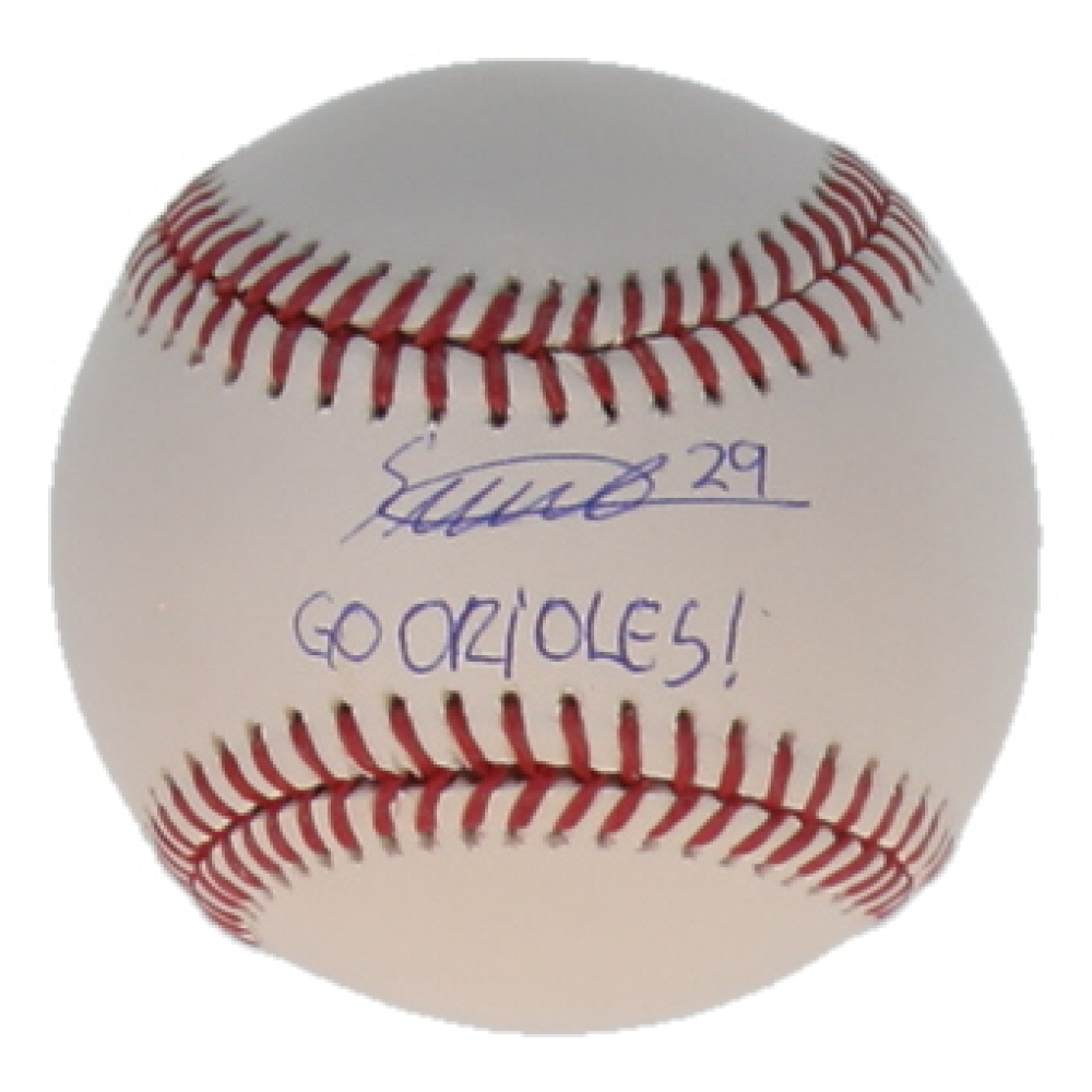 Samuel Basallo Signed OML Baseball Inscribed "Go Orioles!" (Beckett) at PristineAuction.com