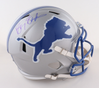 Barry Sanders Signed Lions Full-Size Throwback Alternate Speed Helmet (Schwartz) at PristineAuction.com