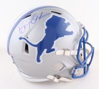 Barry Sanders Signed Lions Full-Size Throwback Alternate Speed Helmet (Schwartz) at PristineAuction.com