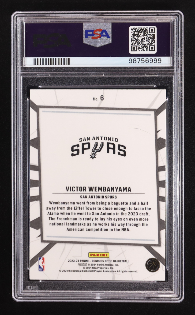 Victor Wembanyama 2023-24 Donruss Optic My House #6 RC (PSA 10) at PristineAuction.com Victor Wembanyama 2023-24 Donruss Optic My House #6 RC (PSA 10) at PristineAuction.com