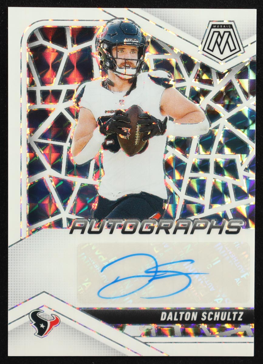 Dalton Schultz 2025 Panini Mosaic Autographs Mosaic White #33 #04/25 at PristineAuction.com Dalton Schultz 2025 Panini Mosaic Autographs Mosaic White #33 #04/25 at PristineAuction.com