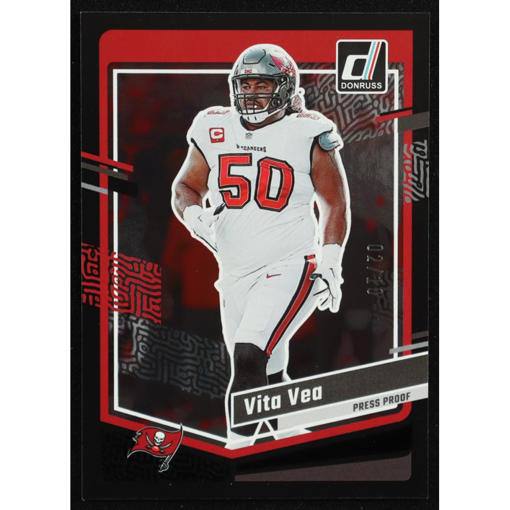 Vita Vea 2023 Donruss Press Proof Black #282 #02/10 at PristineAuction.com
