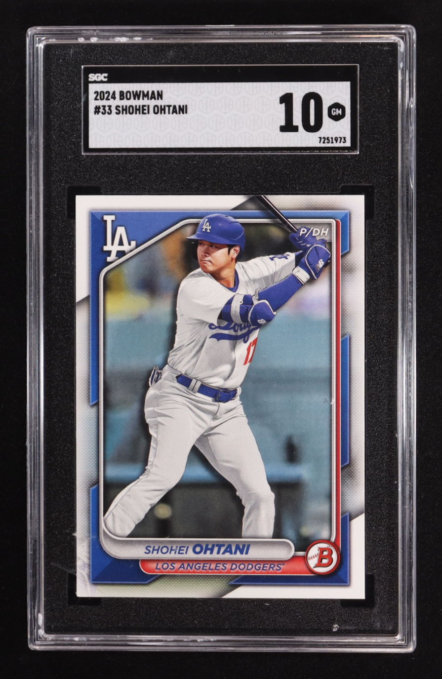 Shohei Ohtani 2024 Bowman #33 (SGC 10) at PristineAuction.com Shohei Ohtani 2024 Bowman #33 (SGC 10) at PristineAuction.com