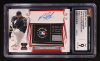 Paul Skenes 2023 Leaf Trinity Patch Autographs Prismatic Red Player-Worn #PAPS1 #1/15 RC (CGC 9) at PristineAuction.com