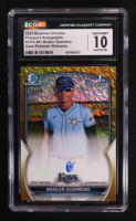 Brailer Guerrero 2023 Bowman Chrome Prospect Autographs Gold Shimmer Refractors #CPABG #23/50 RC (CGC 10) at PristineAuction.com
